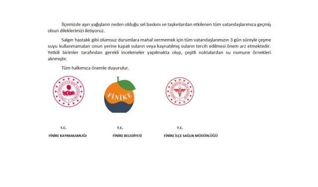 Selin vurduğu Antalya'da kaymakamlıktan kritik uyarı: 3 gün çeşme suyu kullanmayın