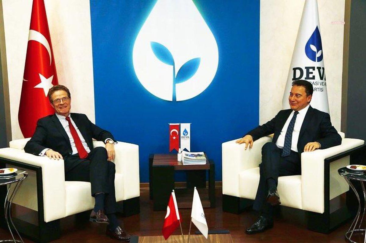 AB Türkiye Delegasyonu Başkanı Nıkolaus Meyer-Landrut, Deva Partisi Genel Başkanı Ali Babacan ile Görüştü