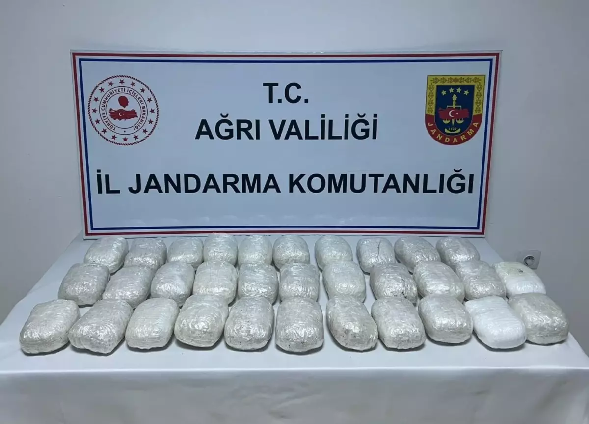 Ağrı\'da 31 kilo 587 gram uyuşturucu ele geçirildi