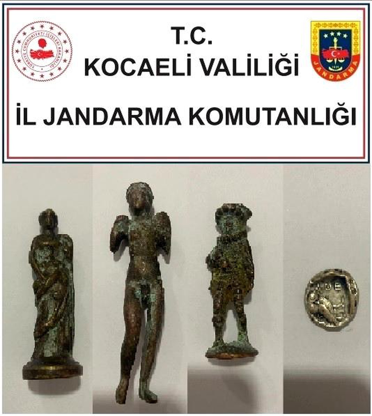 2 şüphelinin üstünde sikke ve 3 tarihi obje ele geçirildi