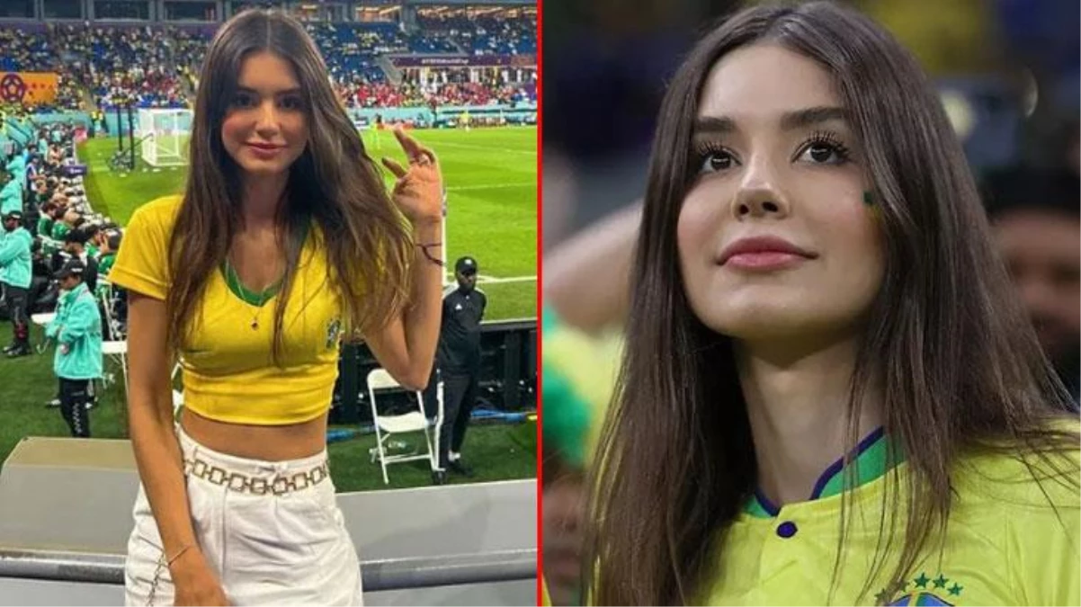 Dünya Kupası\'nda güzelliğiyle büyüleyen Brezilyalı taraftarın kim olduğu ortaya çıktı