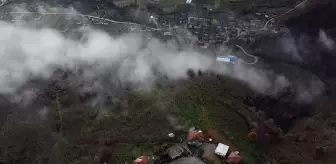 Düzce'nin üzerini sis tabakası kapladı