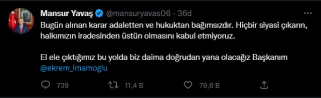 Ekrem İmamoğlu'na hapis cezası verildi! Tepkiler ardı ardına geldi Ekrem İmamoğlu'na hapis cezası verildi! Tepkiler ardı ardına geldi