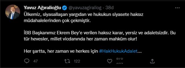 Ekrem İmamoğlu'na hapis cezası verildi! Tepkiler ardı ardına geldi Ekrem İmamoğlu'na hapis cezası verildi! Tepkiler ardı ardına geldi