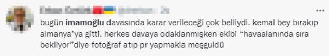 İmamoğlu'nun yargılandığı gün Almanya'ya giden CHP lideri Kılıçdaroğlu eleştirilerin hedefi oldu İmamoğlu'nun yargılandığı gün Almanya'ya giden CHP lideri Kılıçdaroğlu eleştirilerin hedefi oldu