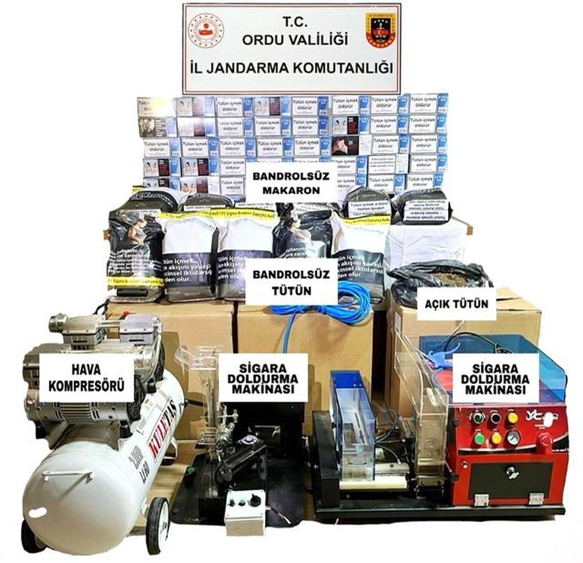 Ordu\'da kaçak tütün operasyonu
