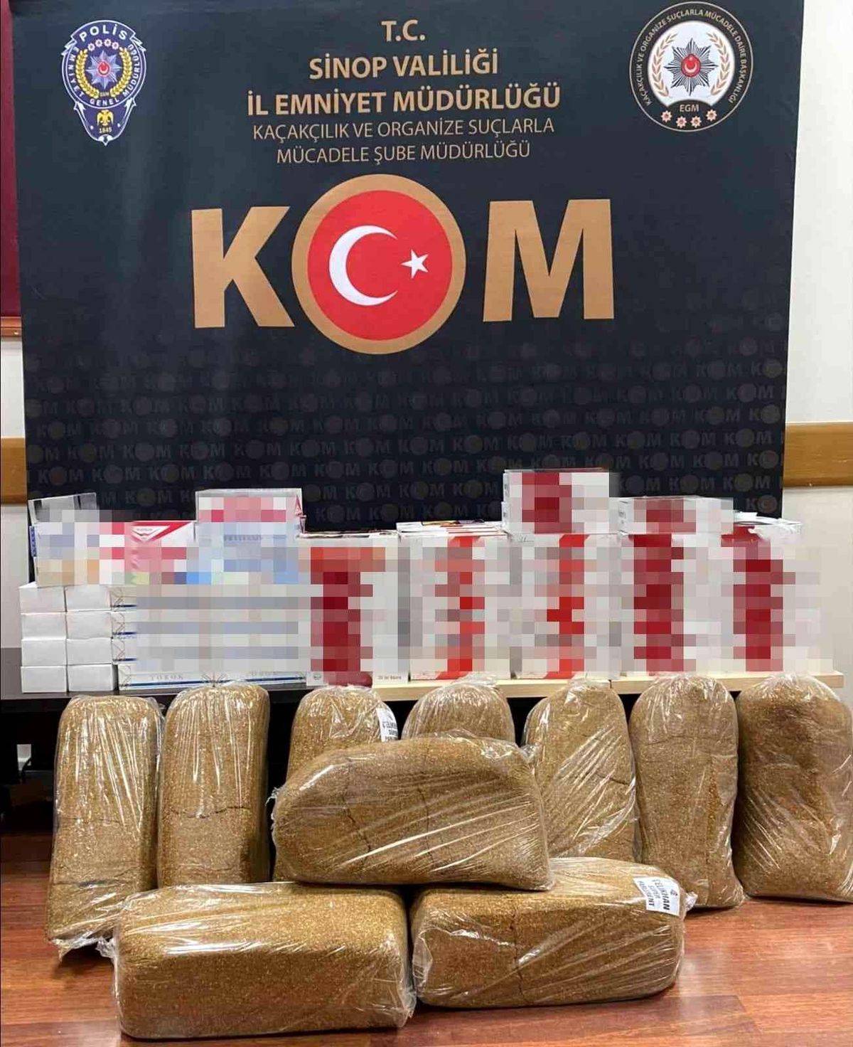 Sinop\'ta kaçak tütün operasyonu