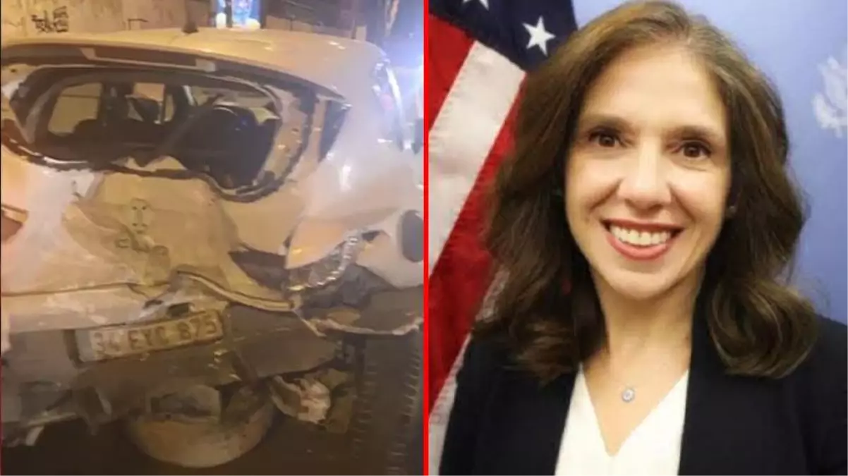 240 promil alkollü halde trafiğe çıkan ABD Başkonsolosu\'nun eşi İstanbul\'da resmi bir araca çarparak kazaya karıştı