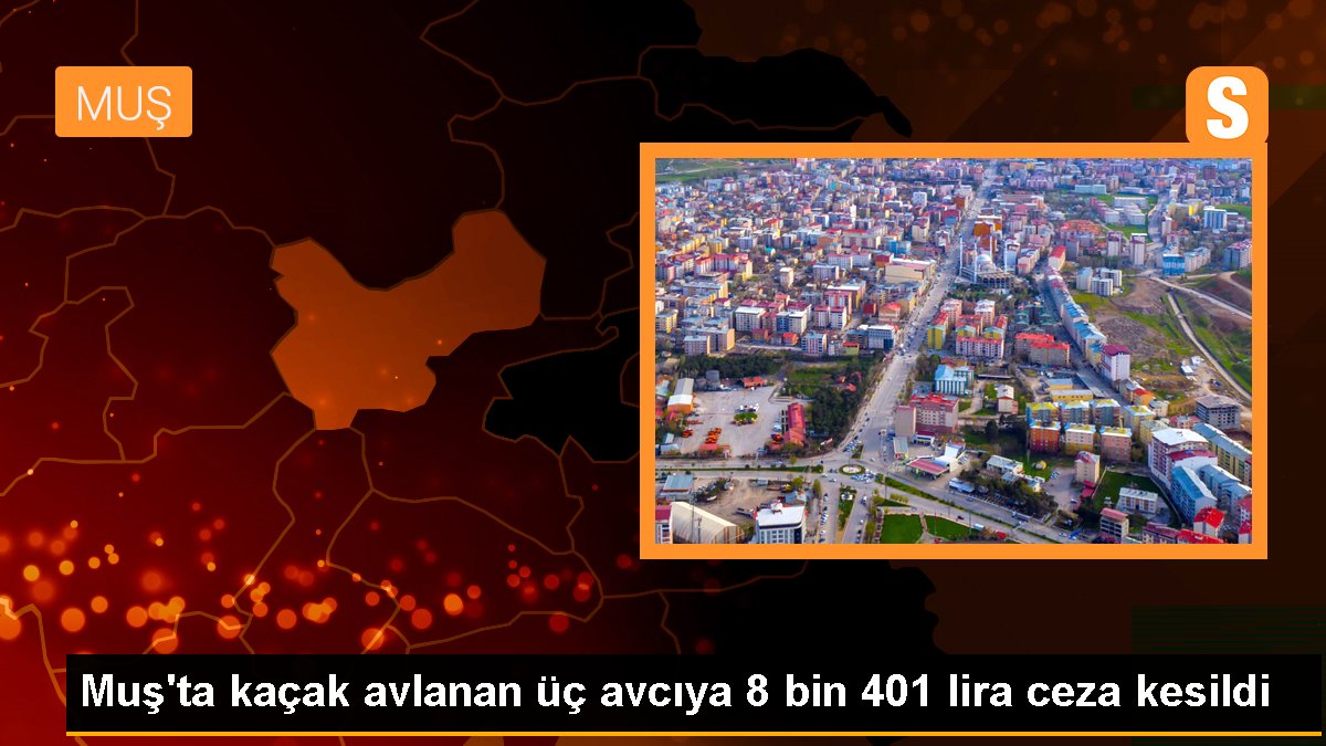 Muş\'ta kaçak avlanan üç avcıya 8 bin 401 lira ceza kesildi