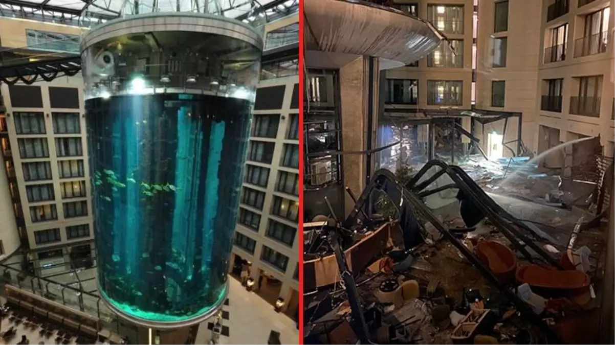 1 milyon litrelik akvaryum patladı! Avrupa ülkesinde faciadan dönüldü