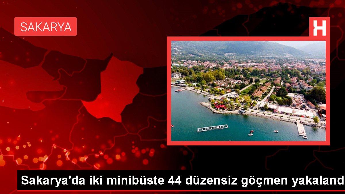 Sakarya'da iki minibüste 44 düzensiz göçmen yakalandı
