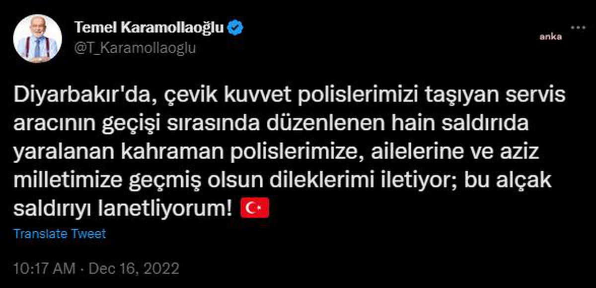 Siyasi Parti Liderlerinden Diyarbakır\'daki Saldırıya Kınama
