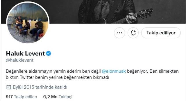 Twitter hesabından kontrolü dışında beğeniler yapıldığını gören Haluk Levent, Elon Musk'a seslendi: Papaz olacağız seninle Twitter hesabından kontrolü dışında beğeniler yapıldığını gören Haluk Levent, Elon Musk'a seslendi: Papaz olacağız seninle