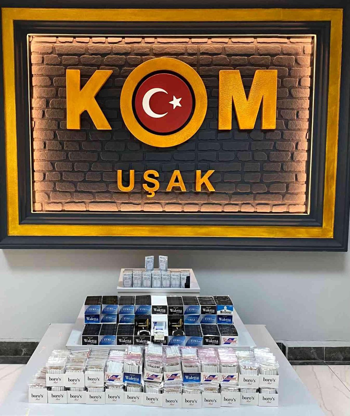 Uşak\'ta 10 bin 560 kaçak makaron ele geçirildi
