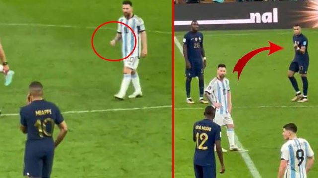 Dünya Kupası finalinde neler oluyor! Messi'nin kendisine yaptığı harekete Mbappe böyle yanıt verdi