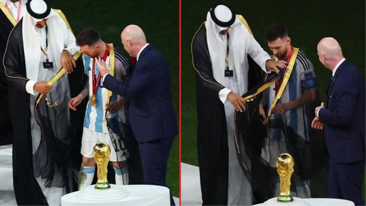 Dünya Kupası seremonisinde ilginç anlar! Messi\'ye geleneksel kıyafet giydirdiler