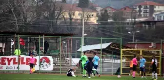 Amatör maçta korku dolu anlar