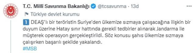 Son Dakika! INTERPOL tarafından kırmızı bültenle aranan DEAŞ üyesi bir terörist, Hatay sınırında yakalandı