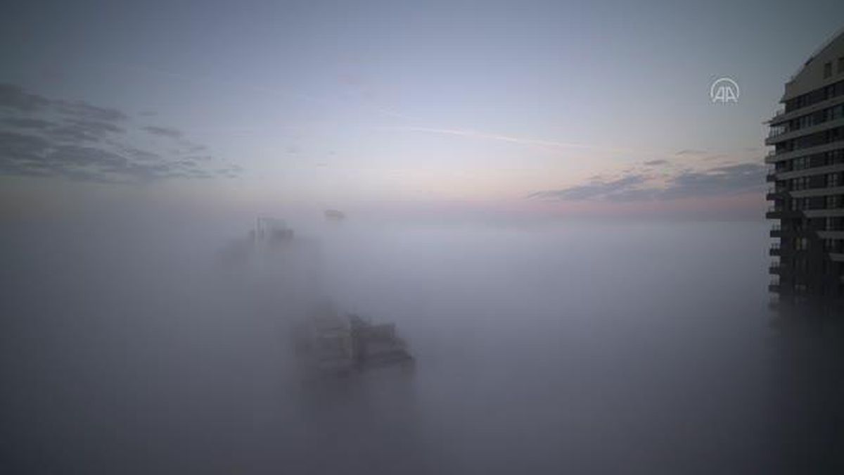 (TİMELAPSE) Başkentte etkili olan sis, güzel görüntüler oluşturdu
