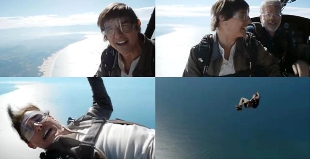 Tom Cruise... YENİ FİLMİ İÇİN UÇAKTAN ATLADIĞI GÖRÜNTÜLERİNİ YAYINLADI!