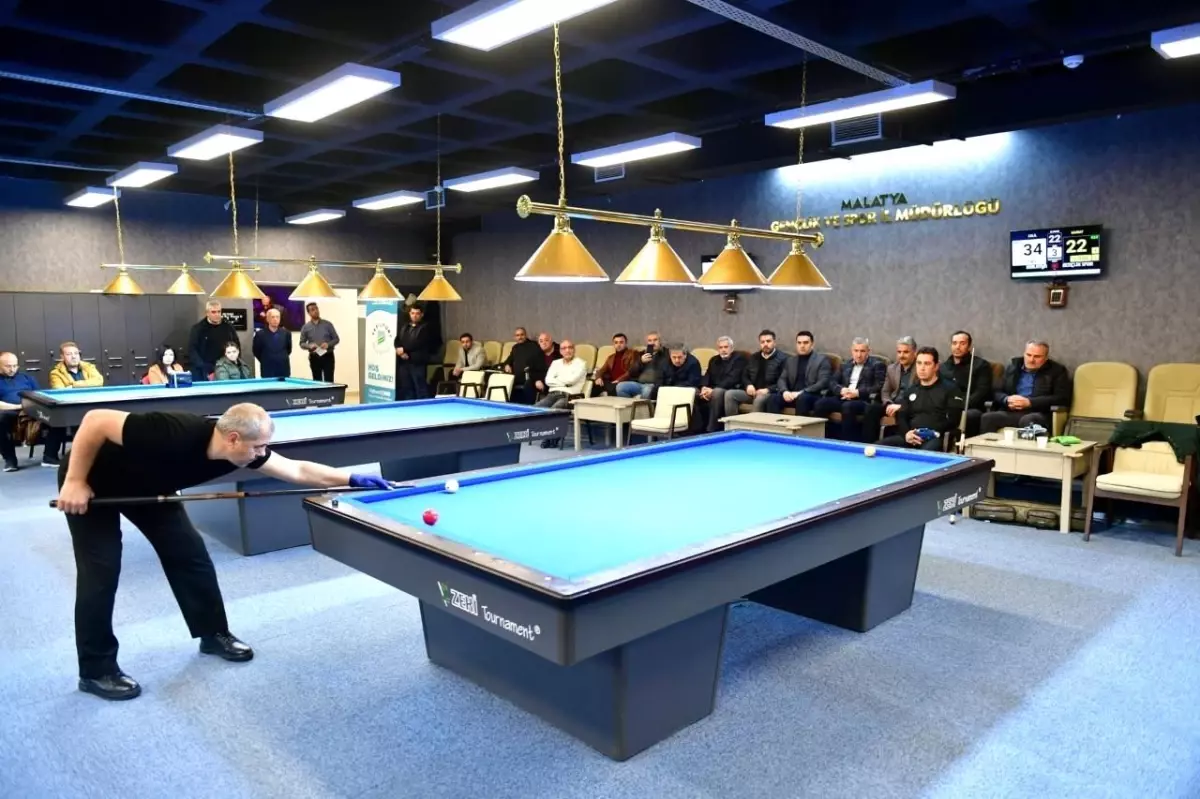 Yeşilyurt\'ta Bilardo Turnuvası çekişmeli geçti