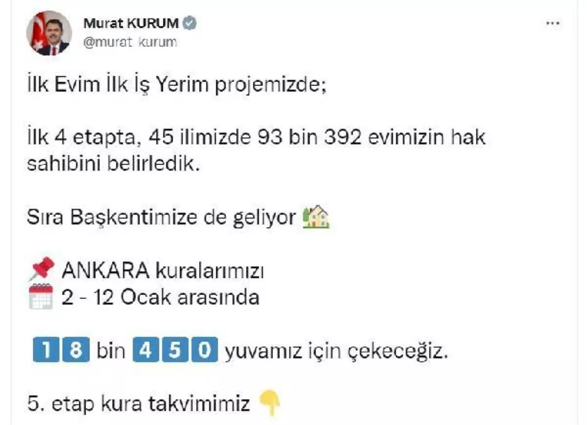 Bakan Kurum: 45 ilde kuralar tamamlandı