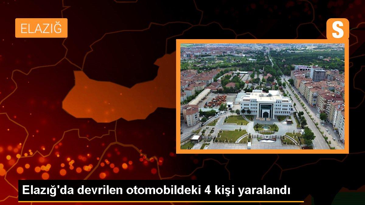 Elazığ\'da devrilen otomobildeki 4 kişi yaralandı