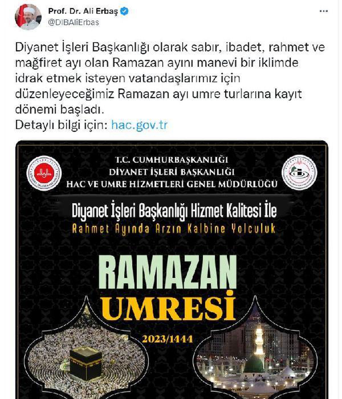 Ramazan ayı umre kayıtları başladı