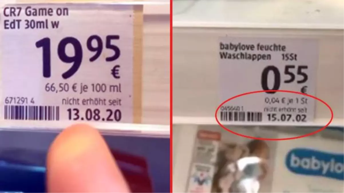 Almanya\'da bir markette çekilen görüntü sosyal medyayı salladı! 21 yıldır zam gelmeyen ürün bile var