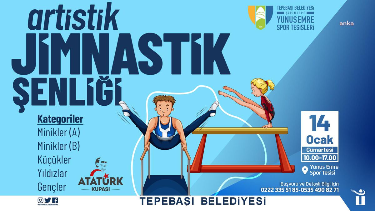 Artistik Jimnastik Şenliği, Tepebaşı\'nda Başlıyor