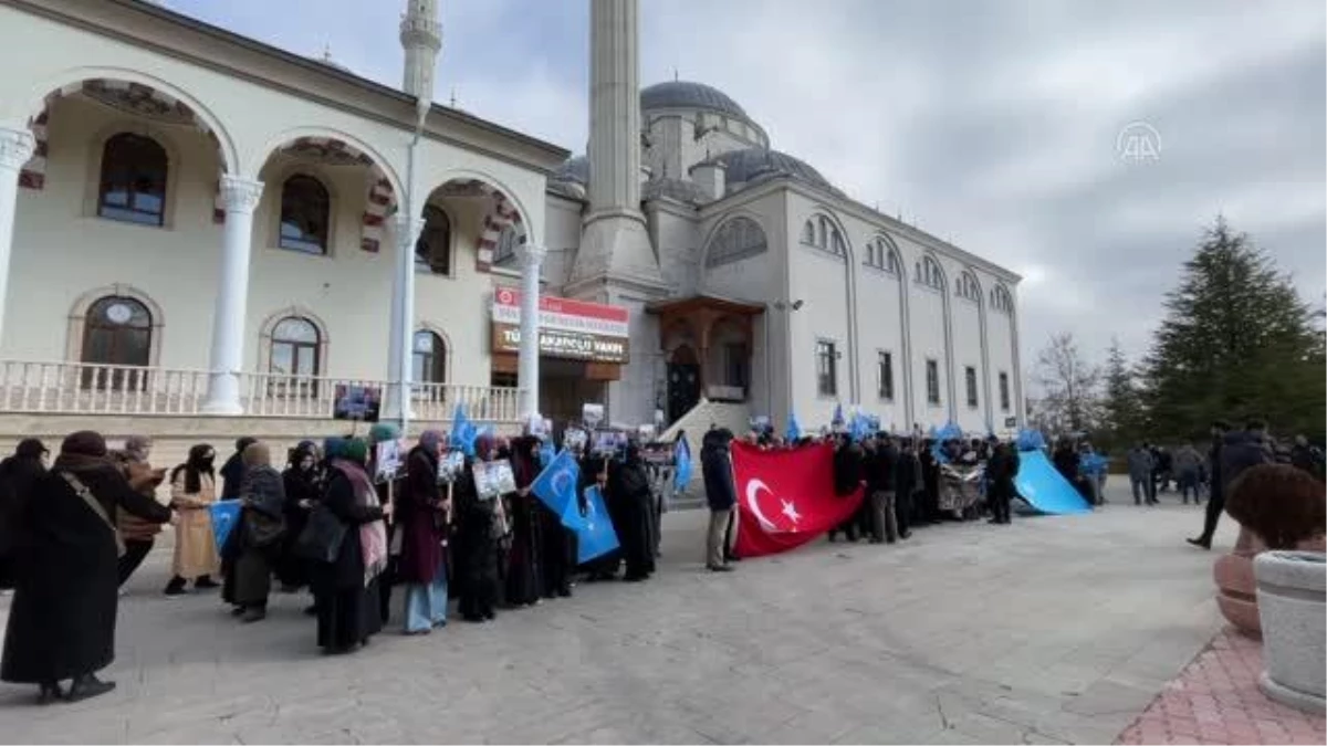 Çin\'in Sincan Uygur Özerk Bölgesi politikaları Konya\'da protesto edildi