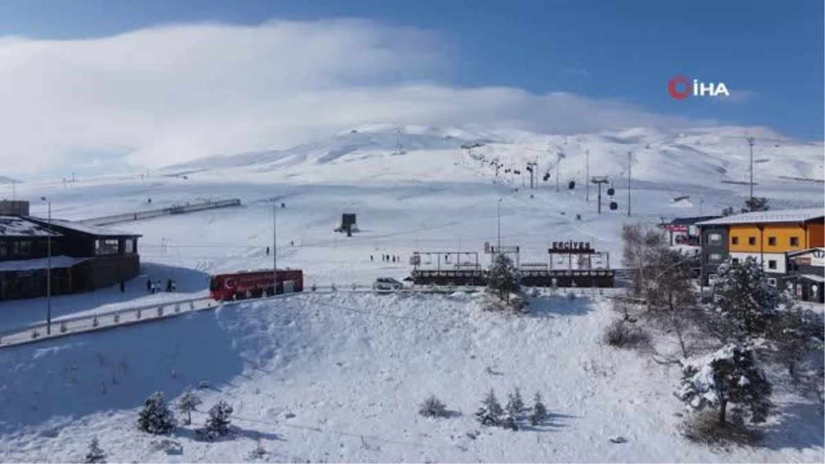 Erciyes\'te kar kalınlığı 40 santimi buldu