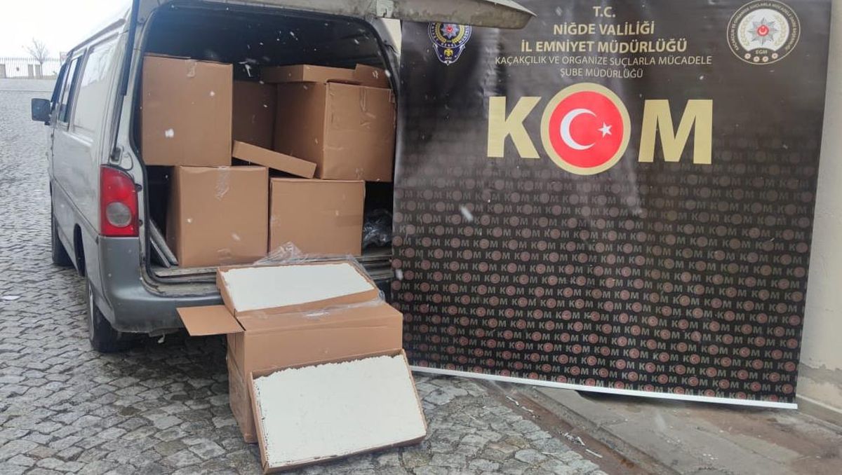 Niğde\'de 475 bin dolu makaron ele geçirildi