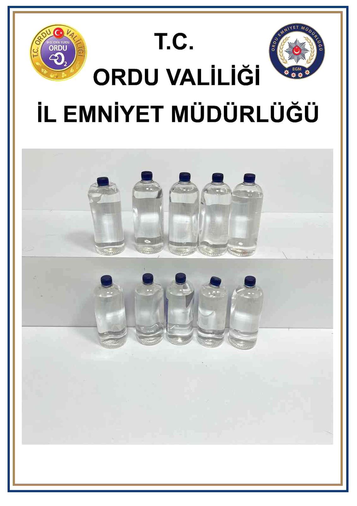 Ordu\'da uyuşturucu ve sahte alkollü içki operasyonu