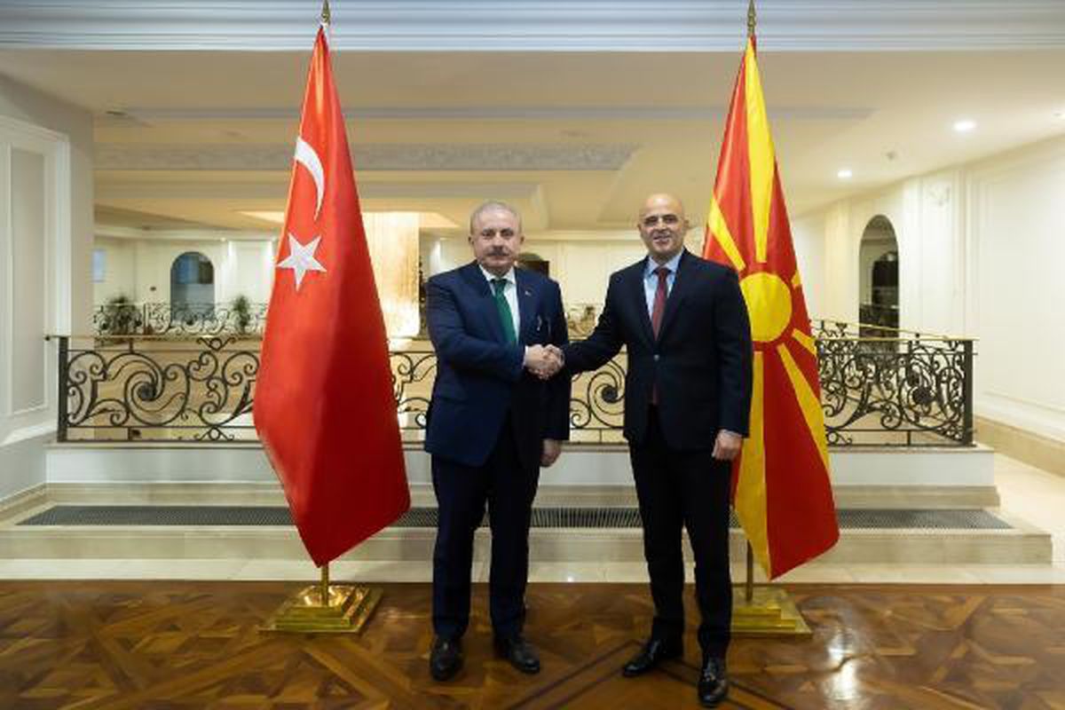 TBMM Başkanı Şentop, Kuzey Makedonya Başbakanı Kovacevski ile görüştü