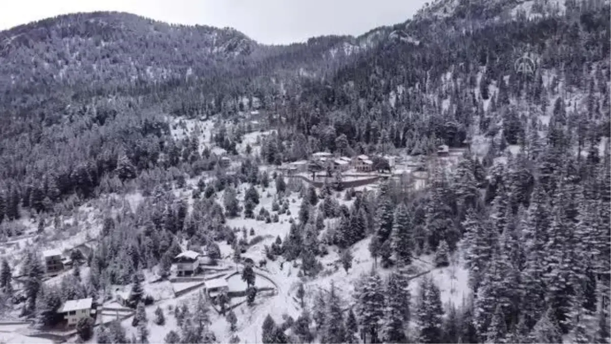 Armutoluğu Yaylası beyaz örtüyle kaplandı