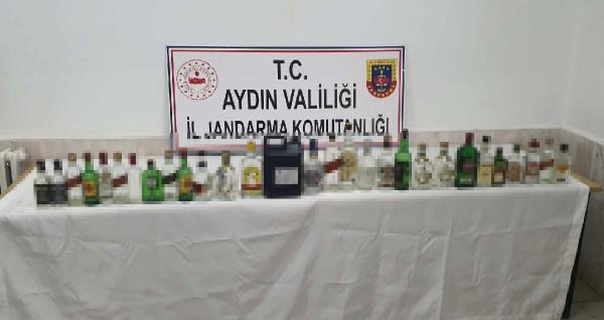 Aydın\'da 262 litre kaçak ve sahte içki ele geçirildi; 4 gözaltı