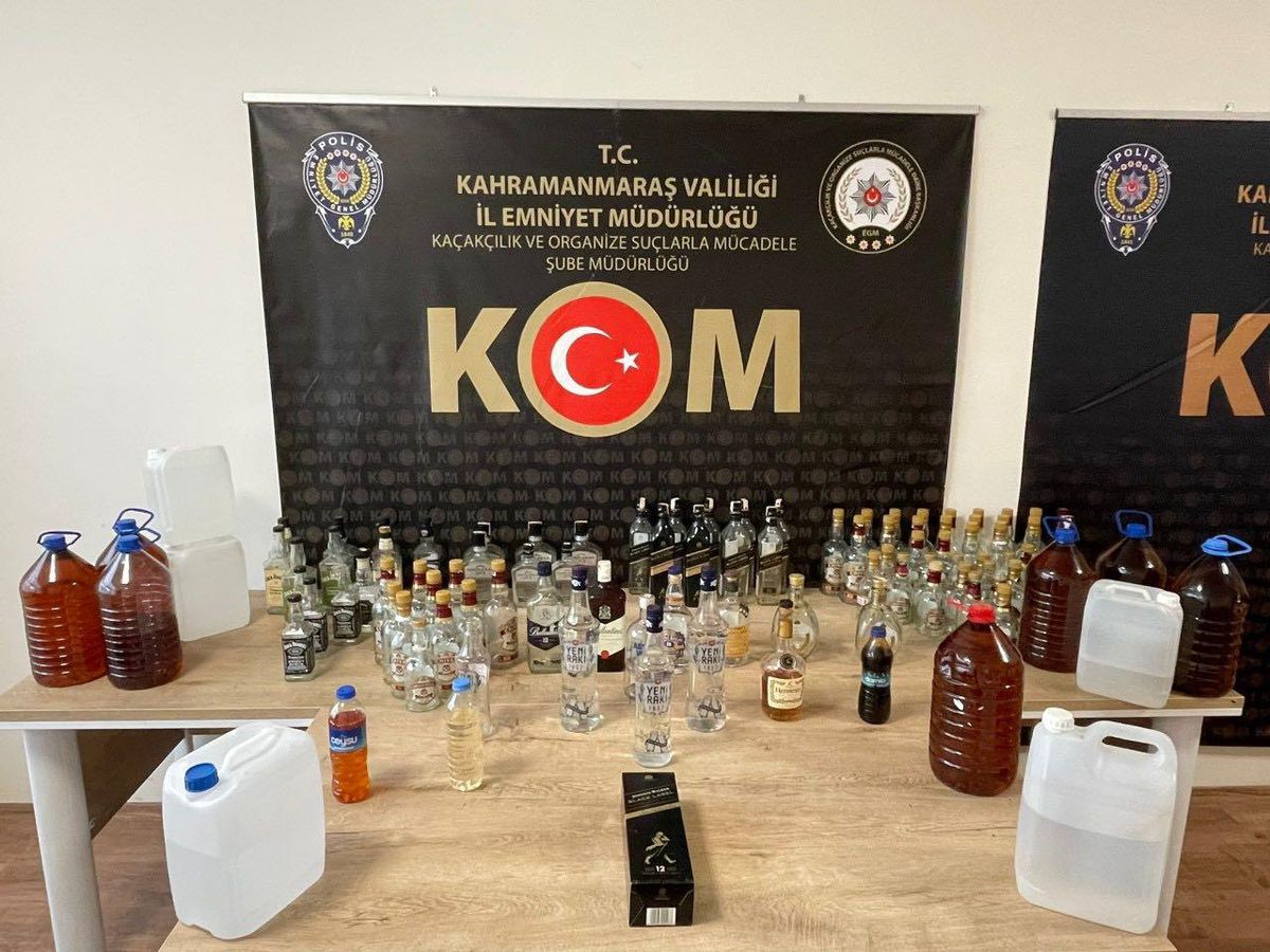 Kahramanmaraş\'ta sahte içki operasyonunda 1 şüpheli yakalandı