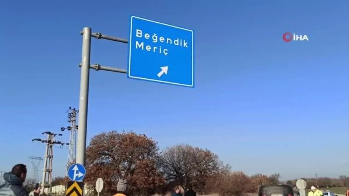 Kontrolden çıkan araç takla attı