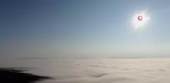 Sis denizinde kaybolan Sivas'tan kartpostallık görüntüler