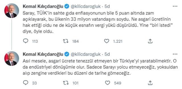 Son Dakika! Kılıçdaroğlu'ndan yeni asgari ücretle ilgili ilk yorum: Ne çalışanın hak ettiği oldu ne de küçük esnafın vergi yükü düşürüldü