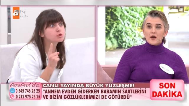 Esra Erol'da programında yüzleşen anne ve kız, canlı yayında birbirinin üzerine yürüdü