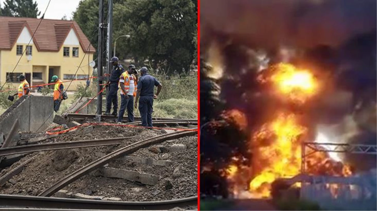 Güney Afrika\'da korkunç kaza: Köprü altında sıkışan akaryakıt tankerinin patlaması sonucu 10 kişi yaşamını kaybetti
