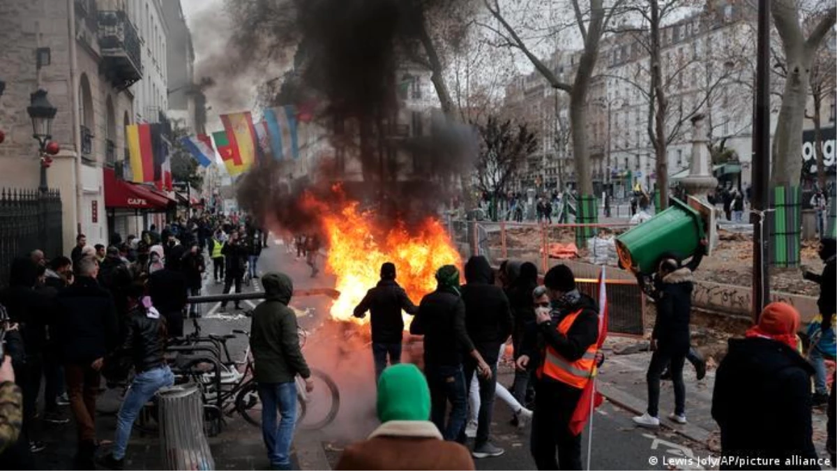 Paris\'teki gösterilerde gerilim