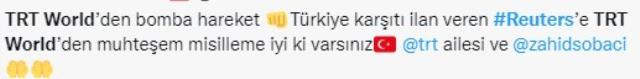 Reuters'ın Türkiye ile ilgili skandal iş ilanına, TRT World'den benzer dille misilleme Reuters'ın Türkiye ile ilgili skandal iş ilanına, TRT World'den benzer dille misilleme