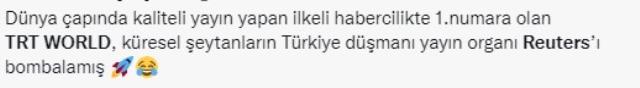 Reuters'ın Türkiye ile ilgili skandal iş ilanına, TRT World'den benzer dille misilleme Reuters'ın Türkiye ile ilgili skandal iş ilanına, TRT World'den benzer dille misilleme