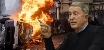 Terör örgütü PKK yandaşlarının savaş alanına çevirdiği Paris'e ilişkin Bakan Hulusi Akar'dan zehir zemberek sözler!
