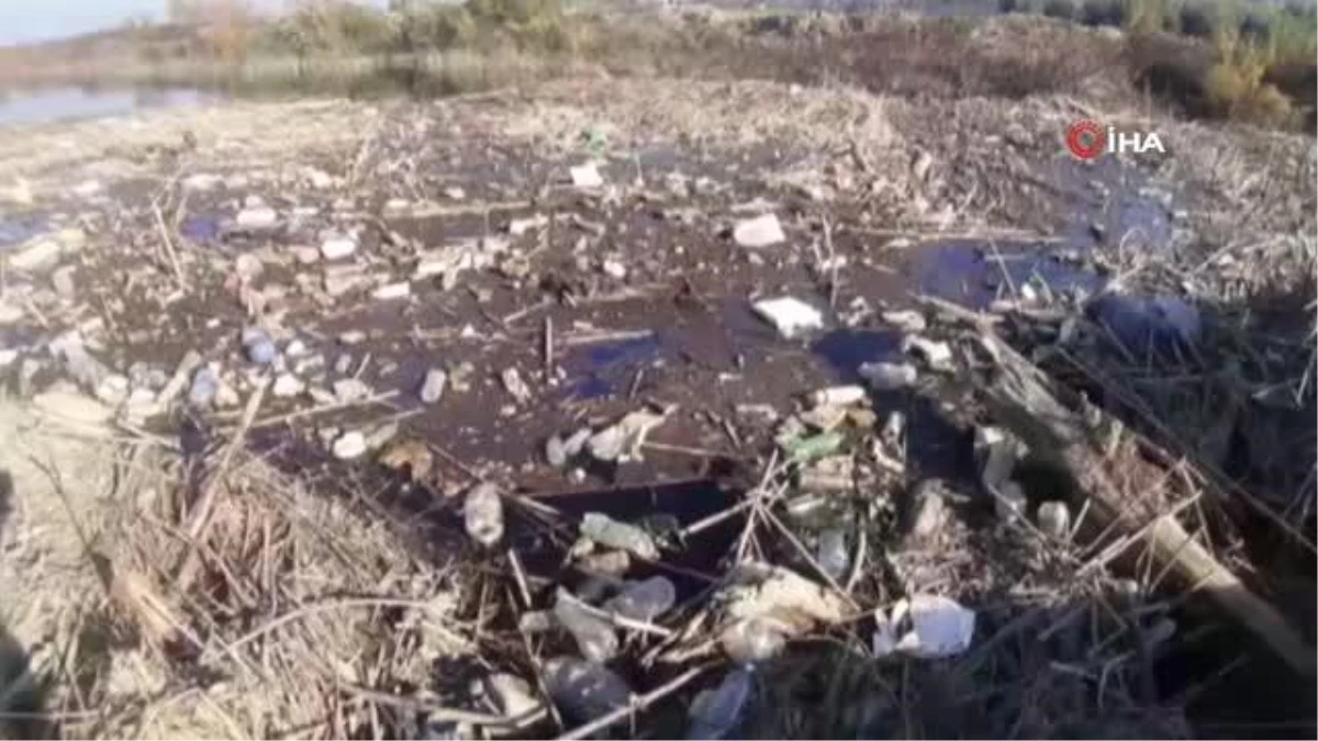 Büyük Menderes Nehri çöp akıyor