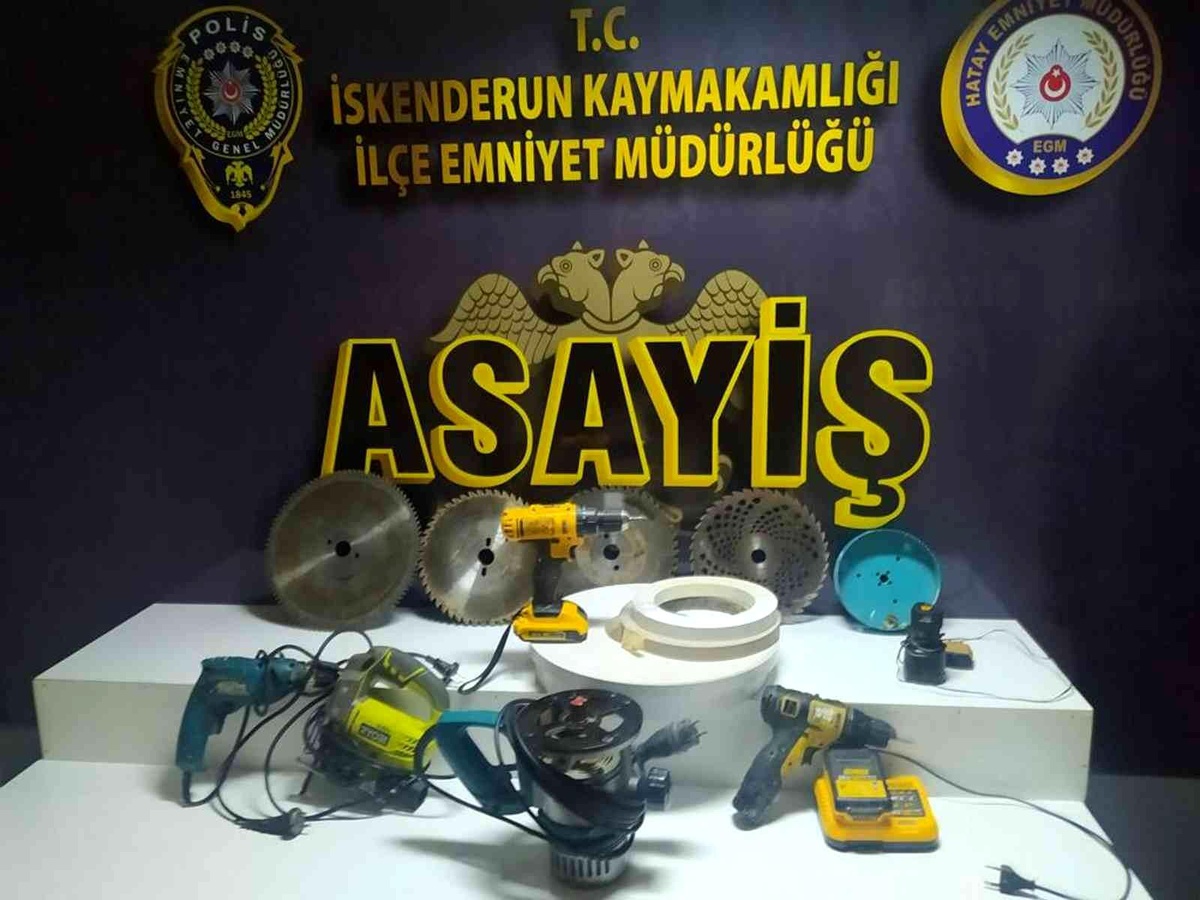 İskenderun\'da işyerine giren hırsızlık şüphelisi yakalandı