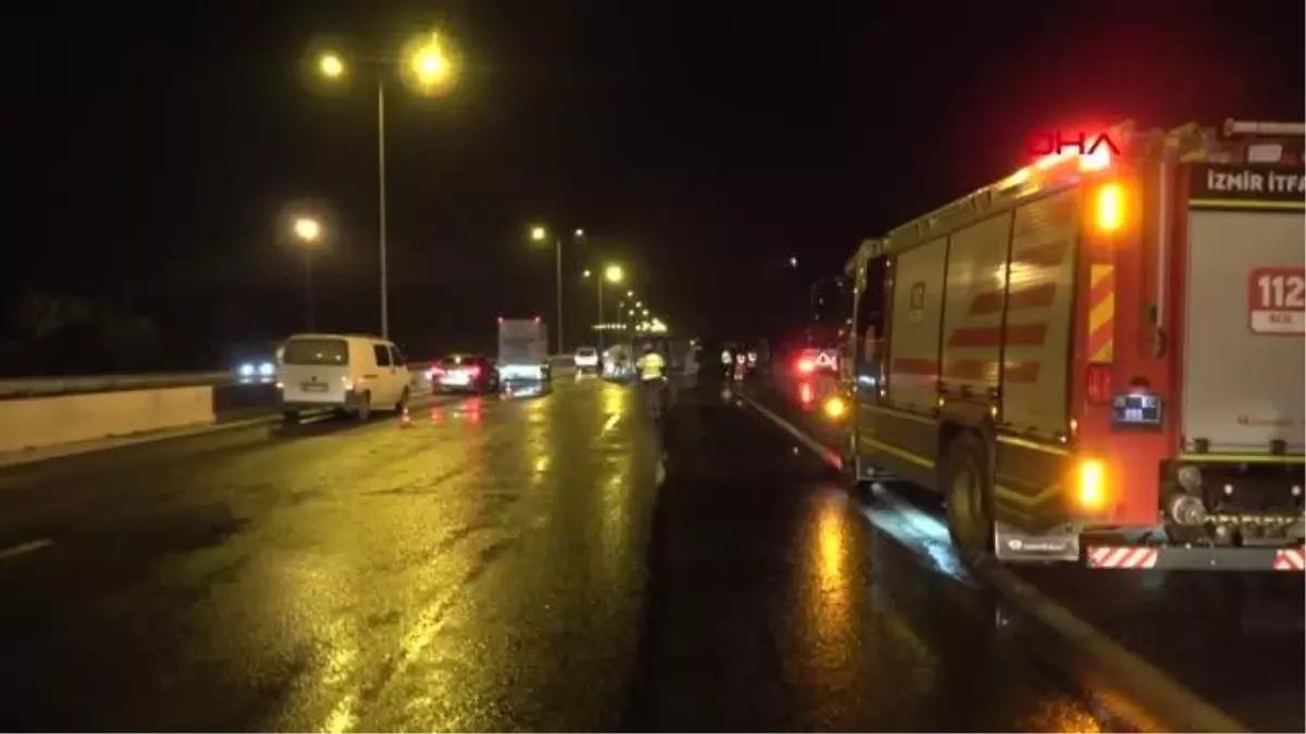 İZMİR'DE KONTROLDEN ÇIKAN VİDANJÖR YAN YATTI